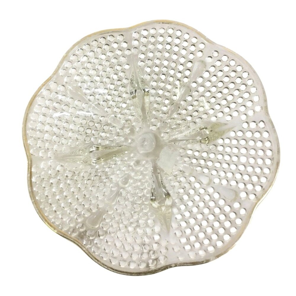 Hazel Atlas Glass Teardrop or Dot & Scalloped Pattern Candy  or Relish Dish -194